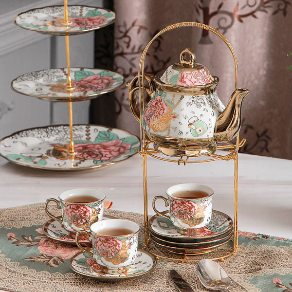 Fine Tea Set Afternoon Tea - 15 Pieces