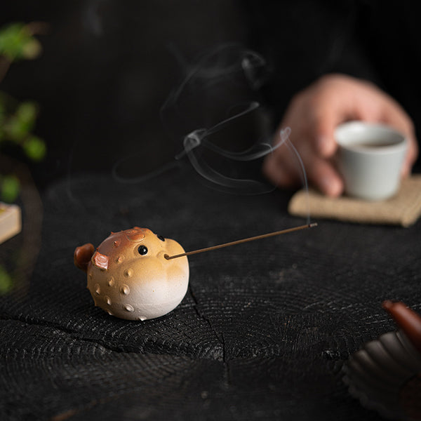Puffer Tea Ornaments - Incense Holder - Tea Pet