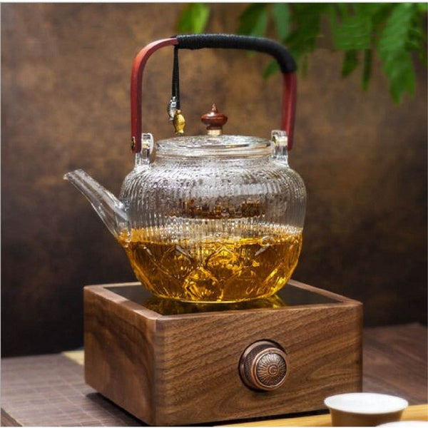 Walnut Base - Electric Ceramic Stove Tea Maker