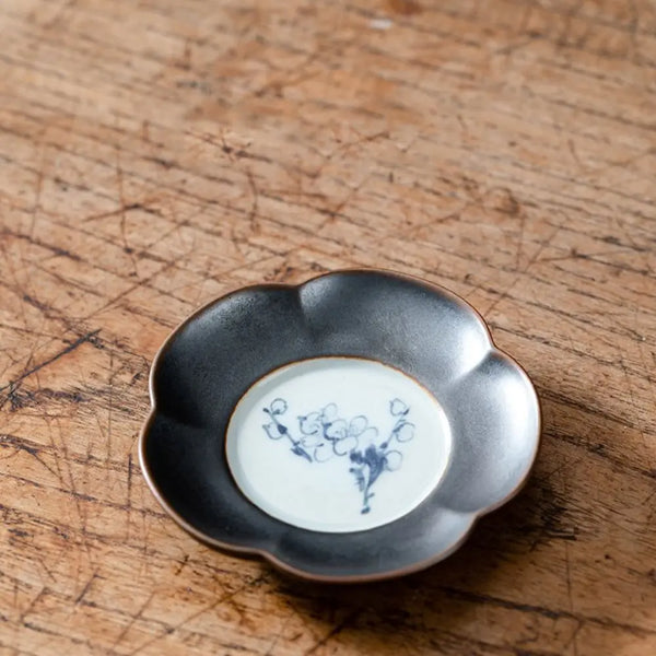 Tea Ceremony Accessories Ceramic Tea Cup Coaster Heat-resistant Durable Insulation Pad Creative Snack Dish Dining Tables