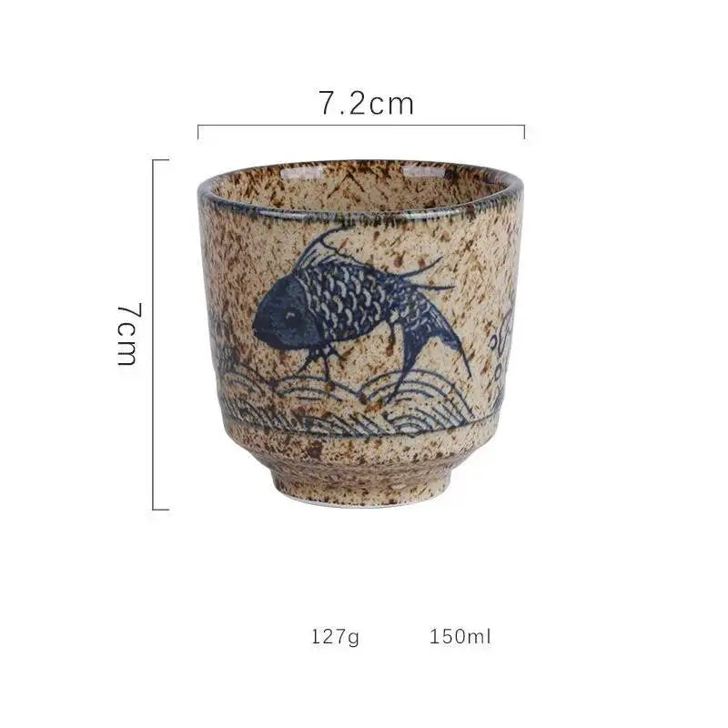 150ml Japanese Ceramics Coffee Cups Retro Water Tea Mug Teacups Drinkware Kitchen Tableware Home Restaurant