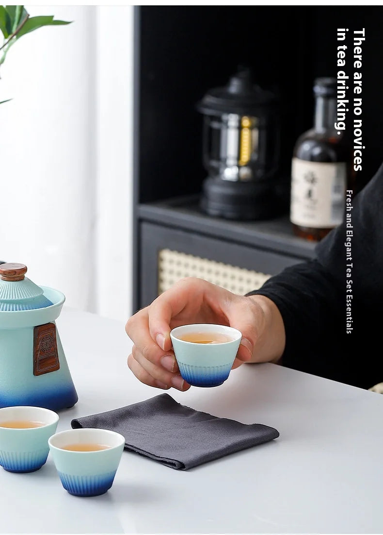Tea Sets  A Small Set Of Court-Style Travel Tea Sets  Quick Guest Cup  Portable Outdoor Business Souvenir Gifts Birthday Present