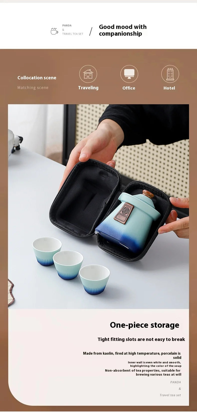 Tea Sets  A Small Set Of Court-Style Travel Tea Sets  Quick Guest Cup  Portable Outdoor Business Souvenir Gifts Birthday Present