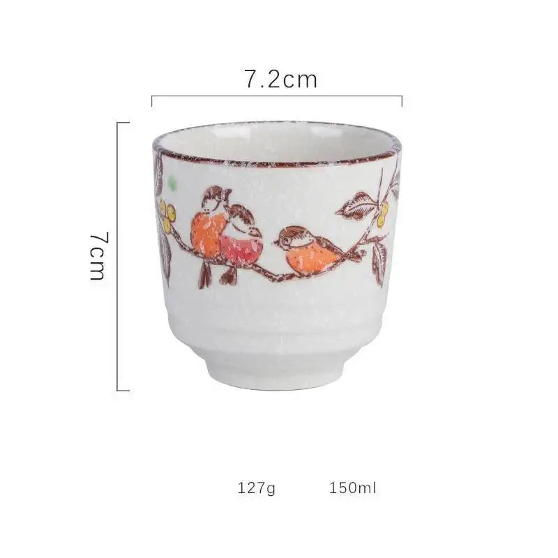 150ml Japanese Ceramics Coffee Cups Retro Water Tea Mug Teacups Drinkware Kitchen Tableware Home Restaurant