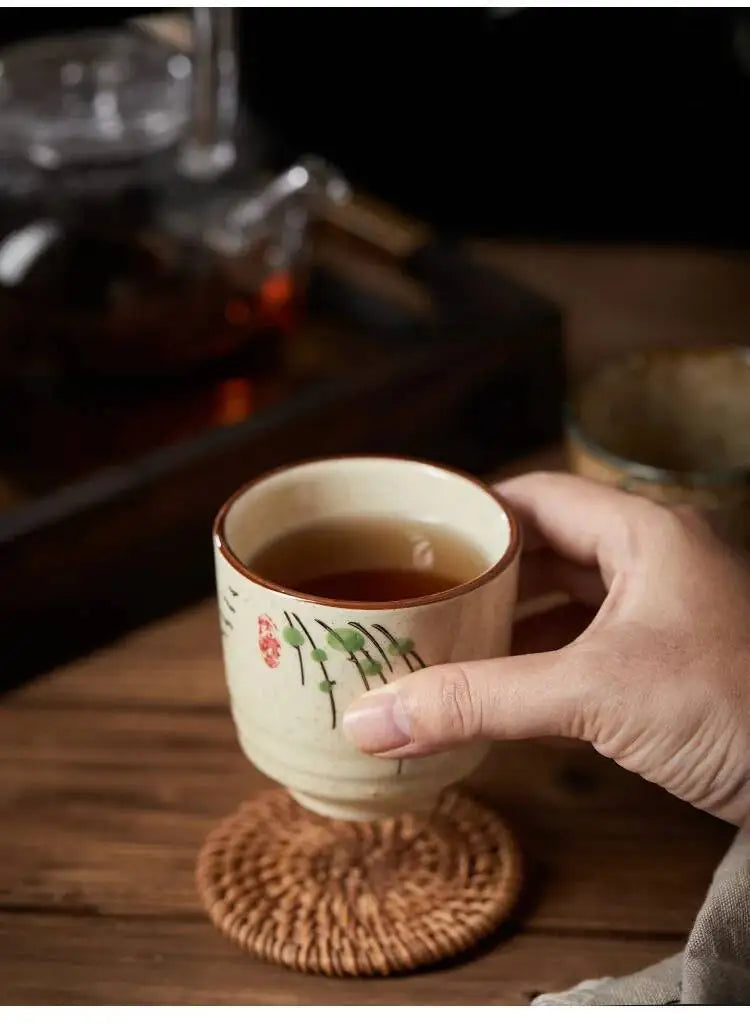150ml Japanese Ceramics Coffee Cups Retro Water Tea Mug Teacups Drinkware Kitchen Tableware Home Restaurant