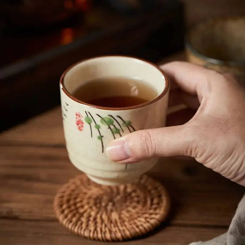 150ml Japanese Ceramics Coffee Cups Retro Water Tea Mug Teacups Drinkware Kitchen Tableware Home Restaurant