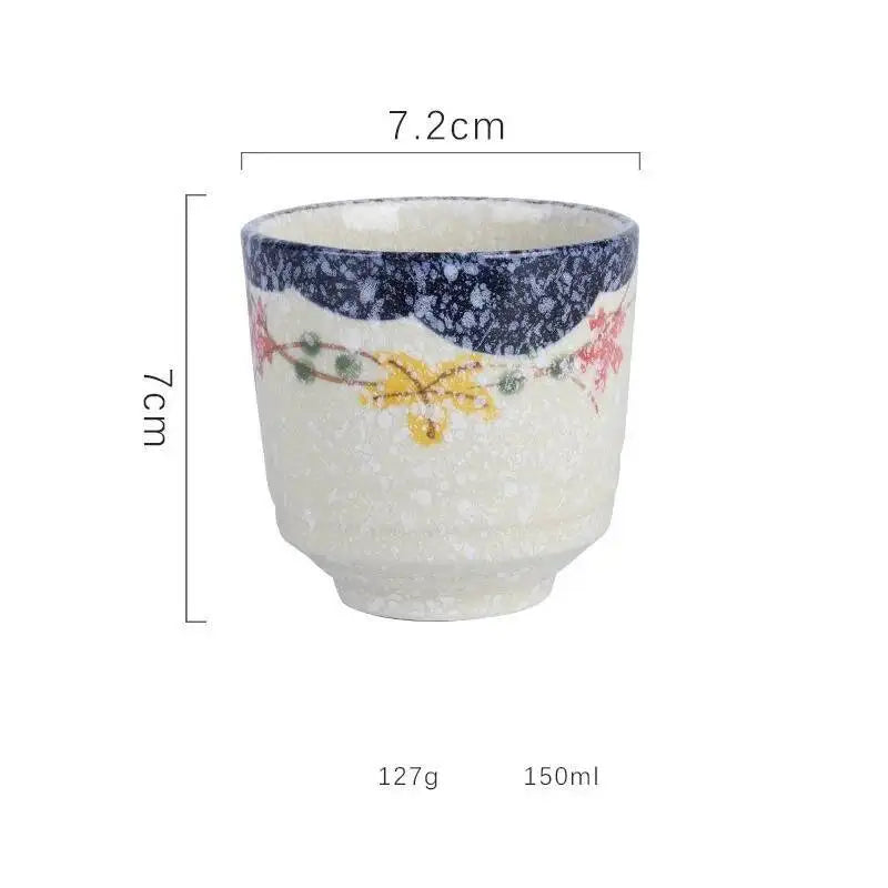 150ml Japanese Ceramics Coffee Cups Retro Water Tea Mug Teacups Drinkware Kitchen Tableware Home Restaurant