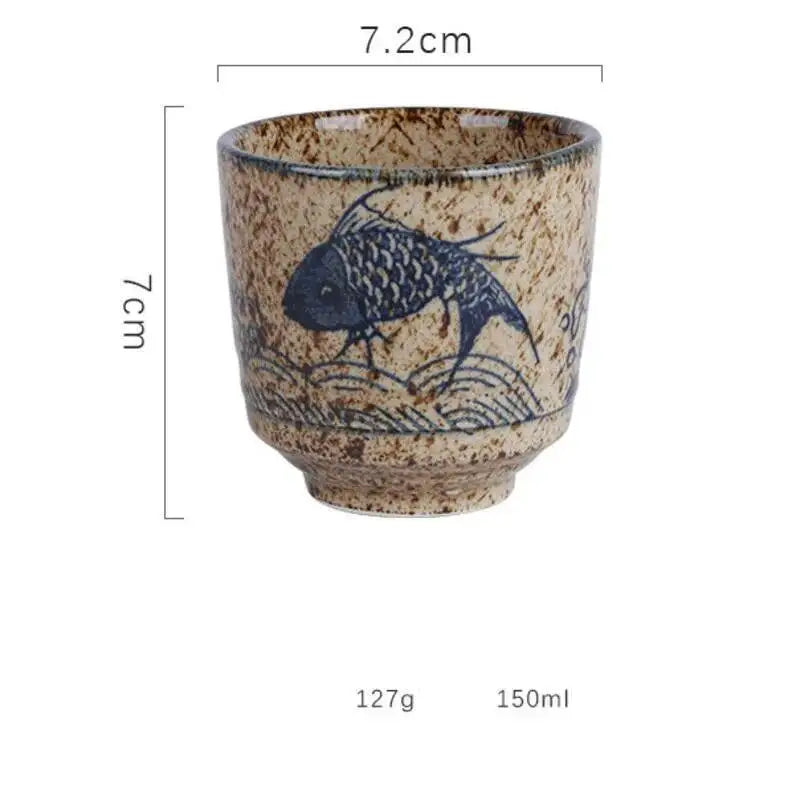 150ml Japanese Ceramics Coffee Cups Retro Water Tea Mug Teacups Drinkware Kitchen Tableware Home Restaurant