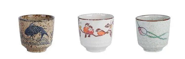 150ml Japanese Ceramics Coffee Cups Retro Water Tea Mug Teacups Drinkware Kitchen Tableware Home Restaurant